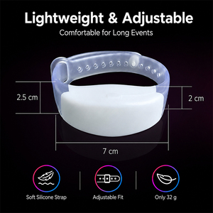 สายรัดข้อมือ LED ไร้สายควบคุมด้วยรีโมท สำหรับเชียร์กีฬาในสนามกีฬา อุปกรณ์ประกอบการเชียร์แฟนคลับ - Product Image 2