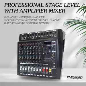 Cooyinka pmx808d 8 CH 350W * 2 16 DSP tự động Mixer chuyên nghiệp hệ thống loa với Bộ khuếch đại trộn bảng DJ - Product Image 2
