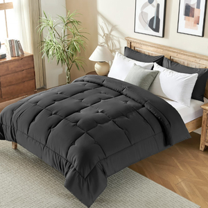 Edredón Acolchado de Microfibra Ultra Suave de Alta Calidad al por Mayor, Económico, Cálido para Hotel, Uso en Todas las Estaciones, Gris - Product Image 5