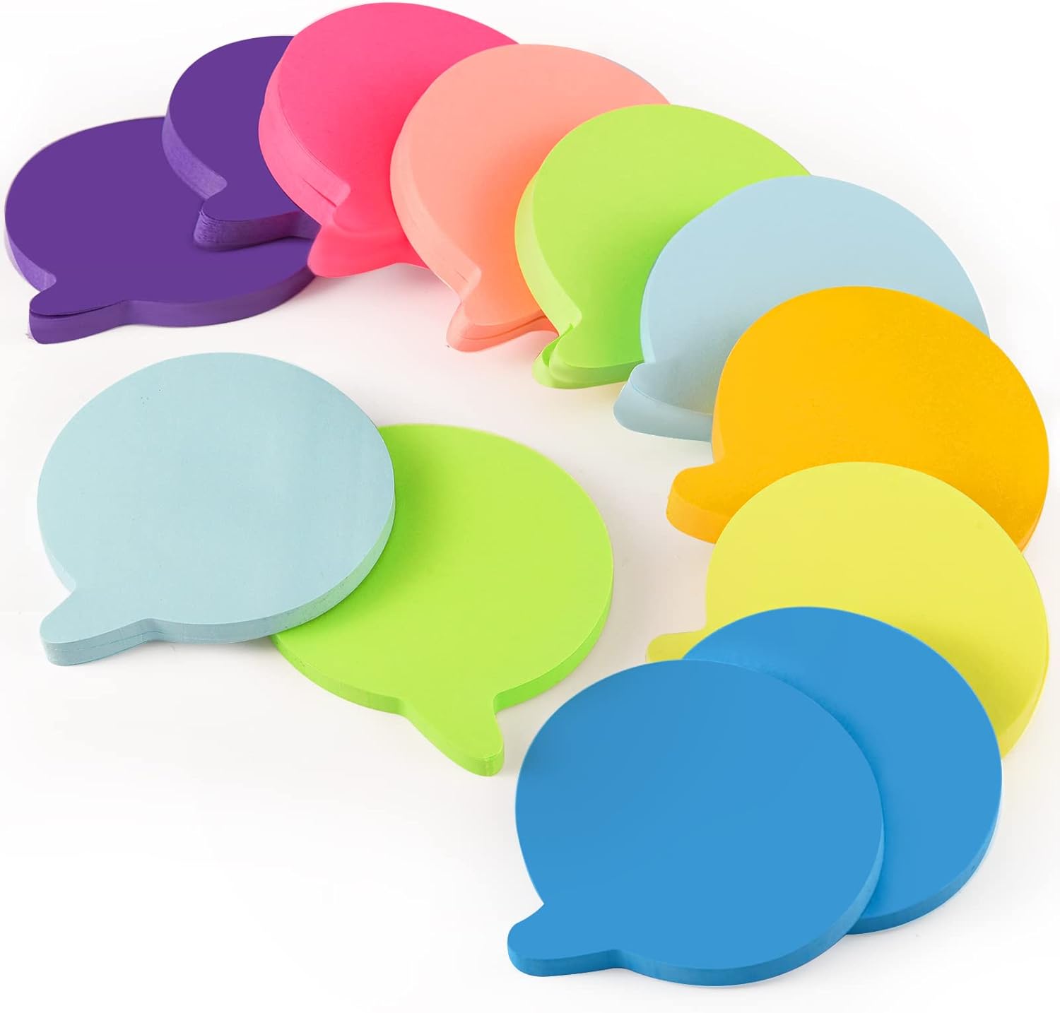 High Quality Custom Your Logo Adhesive Fluorescent 8-color Paper Sticky Notes for School Student Writing Notes