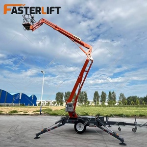 10เมตร16เมตร24เมตรแพลตฟอร์มทางอากาศไฮดรอลิกแบบยืดหดได้ลิฟท์ยกบู้ทแบบดึงราง - Product Image 3