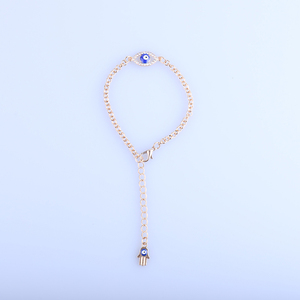 <span class=keywords><strong>Bracelet</strong></span> chaîne <span class=keywords><strong>en</strong></span> alliage <span class=keywords><strong>or</strong></span> <span class=keywords><strong>Rose</strong></span> avec pierres de cristal, breloques mauvais œil, meilleur cadeau pour unisexe, offre spéciale, - Product Image 1