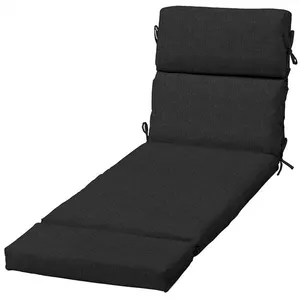 사용자 정의 두께 방수 블랙 의자 좌석 쿠션 접이식 태양 의자 안락 의자 야외 벤치 안뜰 가구 쿠션