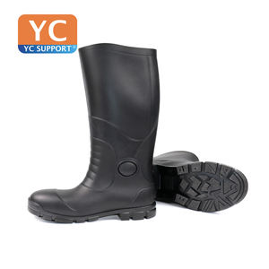 أحذية عمل مطاطية بمقدمة فولاذية للرجال، مقاومة للماء ومتينة، أحذية خرسانية للصيد والتصنيع والبناء - Product Image 5