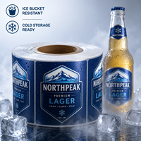 Étiquettes de bouteilles de bière écologiques lavables, colle soluble dans l'eau, papier recyclable résistant à l'eau, autocollant pour bière artisanale