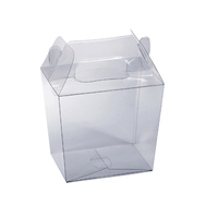 Boîte à gâteau transparente facile à assembler, emballage transparent pour pâtisserie, boîte en plastique pour ongles press-on