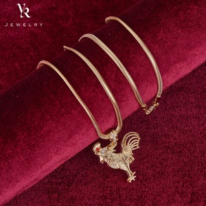 FP1033 Изящные индейские ювелирные изделия Kundan цепь De Oro 18K член Хип-Хоп Кулон Петух ожерелье для женщин мужчин - Product Image 4