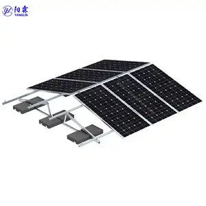 Folding aluminum triangle mounting support brackets foldable elevation for flat roof PV modules