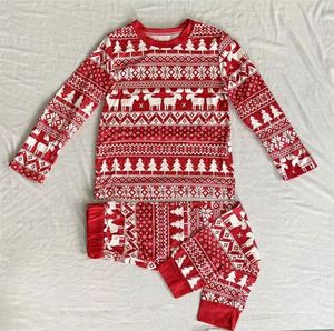 Pigiami di cotone abbinati alla famiglia di capodanno indumenti da notte da <span class=keywords><strong>donna</strong></span> alla moda mamma papà bambina ragazzo vestito natale - Product Image 2
