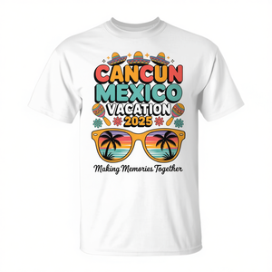 Camiseta de Vacaciones en Cancún, México 2025, Ropa de Playa para Viajes en Grupo - Product Image 2