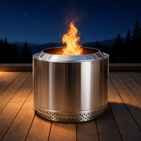Barbecues sans fumée en acier inoxydable de 27 pouces, cadeaux naturels, fournitures de jardin, foyer extérieur