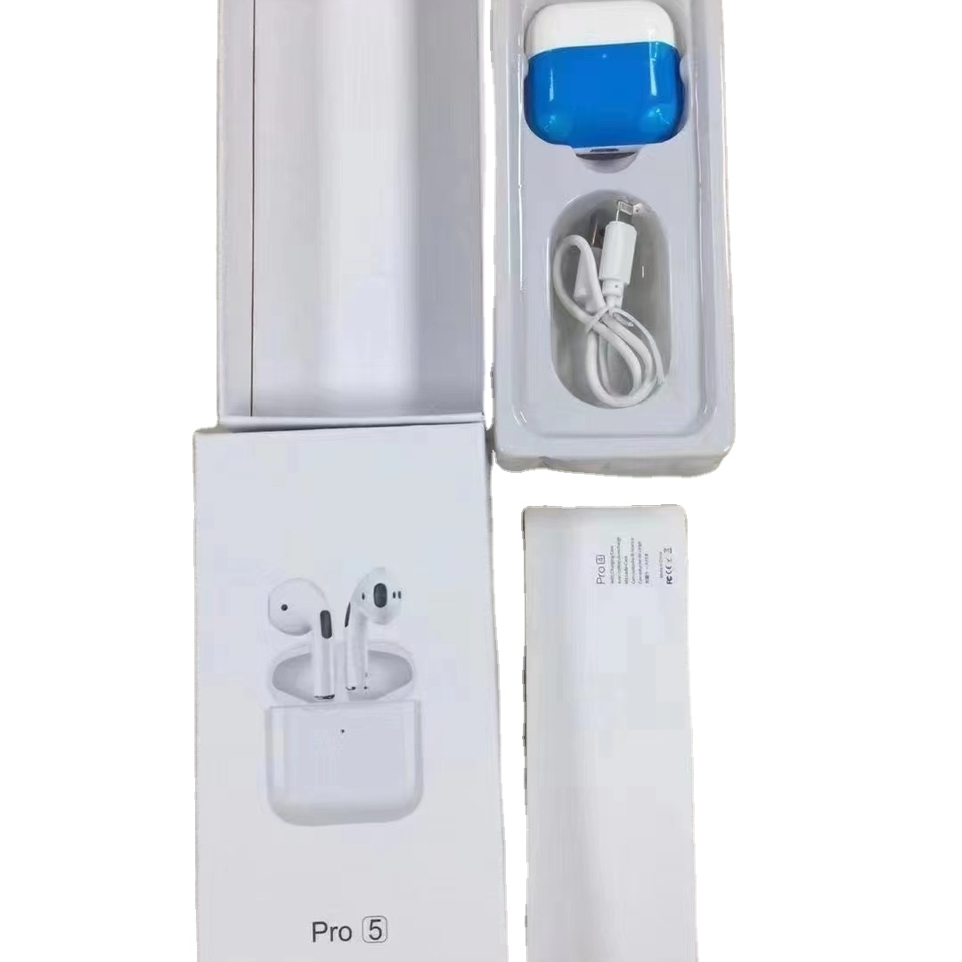 Беспроводная гарнитура Pro 5 Tws kulaklik, водонепроницаемые музыкальные наушники, спортивные наушники, деловая гарнитура для всех смартфонов