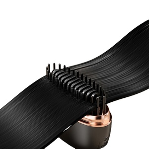 Peigne lisseur portable tendance été, mini, chauffant, compact pour les voyages, pratique à transporter, couleur noire, 3 températures - Product Image 1