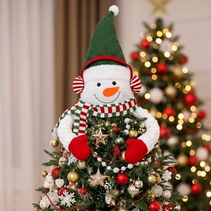 Soft <b>Christmas</b> Plush Tree <b>Topper</b> Xmas Tree Top Decor Santa Snowman Reindeer <b>Christmas</b> Party Tree Ornament - Product Image 4
