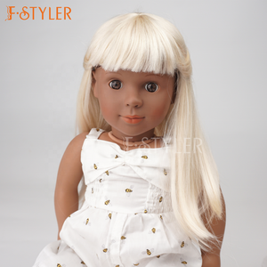 FSTYLER синтетический мохер, полуподъем, <span class=keywords><strong>18</strong></span> дюймов, американская девушка, оптовая продажа, оптовая продажа, аксессуары для кукол, парик для кукол - Product Image 3