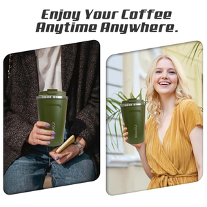 Gobelet isotherme à double paroi personnalisé avec logo, 380/510 ml, pour emporter, tasses à café réutilisables, tasse à café en acier inoxydable avec couvercle - Product Image 5