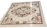Mosaïque de sol en marbre au jet d'eau au design personnalisé Médaillon au jet d'eau Carrelage en marbre naturel Pierre de foyer de Chine