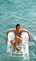 Canapé flottant gonflable en PVC tendance, chaise longue flottante pour piscine, lit flottant pour adultes, jouet pour fête aquatique d'été par FUDIRUN