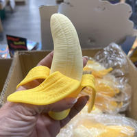 Jouet Squishy Banane à Peler de Simulation, Créatif, à Presser et à Rebondir, Anti-Stress, en Caoutchouc, Farcisseuse Fruitée, Décompression, Vente en Gros