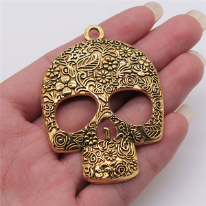 Colgante <span class=keywords><strong>de</strong></span> Calavera Floral <span class=keywords><strong>de</strong></span> Azúcar 66x49mm <span class=keywords><strong>de</strong></span> Aleación <span class=keywords><strong>de</strong></span> Zinc Plateado Antiguo para Decoración <span class=keywords><strong>de</strong></span> Altar del Día <span class=keywords><strong>de</strong></span> <span class=keywords><strong>Muertos</strong></span> - Product Image 6