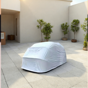 Grand abri de jardin extérieur 5,7x2,6x2,35m, abri de voiture portable, imperméable, durable, semi-automatique, pliable, galvanisé - Product Image 4