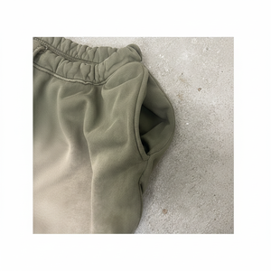 Pantalones de chándal de lana de algodón lavados Vintage de colores personalizados para hombres, ropa de calle desgastada lavada con ácido, estilo informal ligero para correr - Product Image 1
