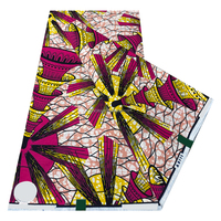 Kain Katun Cetak Afrika Model Baru 6 Yard, Kain Loincloth Belanda Batik Dobby untuk Menjahit Tas dan Kemeja, Dikemas dalam Bale