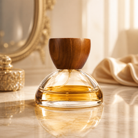 Flacon de parfum en verre épais de 30 ml, style bonhomme de neige semi-circulaire, flacon d'aromathérapie, flacon vide, flacon d'échantillon de parfum