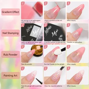 Esmalte de Uñas en Gel UR SUGAR 4 en 1, Efecto Degradado Fácil de Aplicar, para Manicura Francesa DIY, Barniz UV Sólido, Gel de Arte para Pintar - Product Image 4