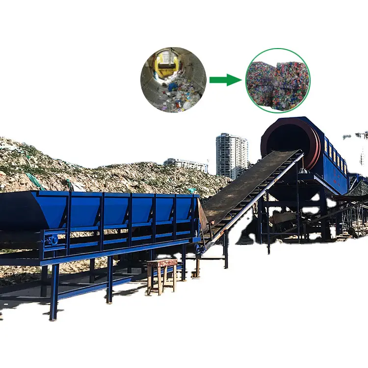 Chất thải xây dựng nhà máy tái chế chất thải đô thị phân loại máy chất thải ROTARY sàng lọc trommel màn hình thiết bị nhà cung cấp