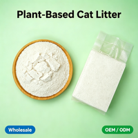 Litière pour chat en amidon de manioc en vrac, écologique, biodégradable, agglomérante, faible poussière, contrôle des odeurs, pour animalerie