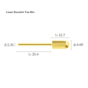 6.6mm Large Barrel Rounded Top Carbide Nail <b>Bit</b> Brushless Motor Electric Nail <b>Drill</b> Salon Manicure Nail Art Carbide <b>Bit</b> - Product Image 3