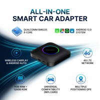 Pabrik OEM ODM Android 13 CarPlay AI Box Qualcomm SM6225 8GB 128GB 4G LTE Wireless CarPlay Android Auto Adapter Logo Kustom