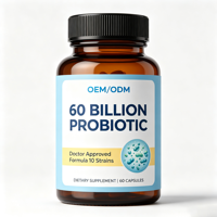Complément alimentaire pour la santé immunitaire, digestive et intestinale, enzymes digestives, 60 milliards de UFC, probiotiques, prébiotiques pour adultes, fabriqué en usine OEM/ODM