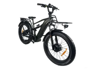 QUEENE/2024 NEW 48V 52V 750W 1000W 1500W Full Suspension Ebike 26 Inch Double Motor Fat Mountain Electric Bike Electric Adult