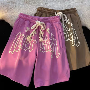 Custom Logo Heavyweight Thick Rope Drawstring Mesh <b>Shorts</b> Embroidery Gothic Y2K Hip Hop Oversized Streetwear Men's <b>Shorts</b> - Product Image 1