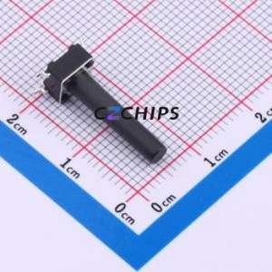 TS-1102S-C-19-B Tactile Switch SMD-4P,6x6mm Switch Single Pole Single Throw Round Button 2.6N Vertical Mount - Product Image 1