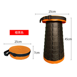 Custom Logo Outdoor Camping Portable <b>Plastic</b> Microscopic Fishing Retractable Collapsible Telescopic Folding Ottoman <b>Stool</b> - Product Image 3
