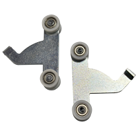 Roulettes robustes pour remorque à rideaux latéraux, à double roue en nylon, à manivelle déportée, pour pièces de carrosserie de camion commercial et quincaillerie