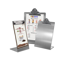 Supports de table en métal pour affiches publicitaires A4 A5, présentoirs en acier inoxydable, porte-cartes de menu de table