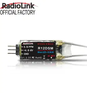 Radiolink-Mini receptor de telemetría en tiempo Real de fábrica, 12 canales, R12DSM, compatible con transmisores AT10II/AT9S Pro