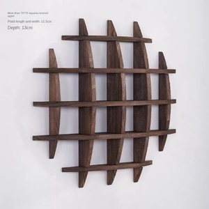 Estante de Madera Maciza Cuadrado Moderno y Sencillo, Estilo Duobao, Estante de Almacenamiento de Té Montado en la Pared, Estilo Chino, Yunzhi Min - Product Image 3