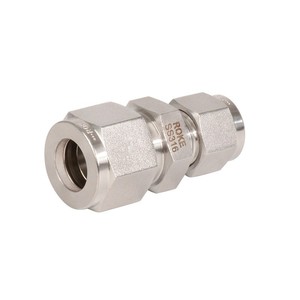 Conector reductor recto de doble férula de acero inoxidable ROKE de 1/16 pulgadas a 2 pulgadas para agua, aceite, gas y medios corrosivos - Product Image 1