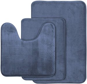Ensemble de tapis de bain FIGOO au design moderne, 3 pièces, en polyester, antidérapant, absorbant, écologique, lavable en <span class=keywords><strong>machine</strong></span>, prix d'usine - Product Image 2