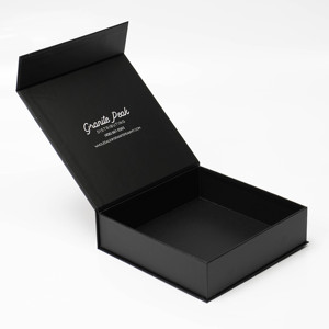 Caja de Regalo Magnética Negra con Logotipo Personalizado, Caja de Embalaje de Cartón Rígido de Lujo Reciclable con Inserto de Espuma - Product Image 4