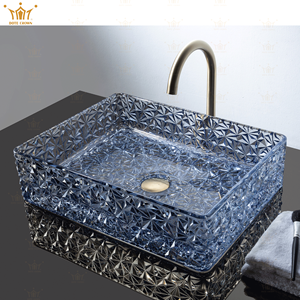 2025 haute qualité moderne cristal verre bol salle de bain évier coloré ovale <span class=keywords><strong>lavabo</strong></span> égouttoir indépendant pour hôtels Villas - Product Image 4