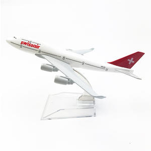 Fabrikanten Leveren Gelegeerde Vliegtuigmodel B747 Zwitserse 16Cm Vliegtuigmodel Op Maat Voor Bedrijfsgeschenk - Product Image 2