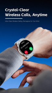 Montre connectée avec écran AMOLED, boîtier en alliage, étanche, pour hommes, appels, fréquence cardiaque, oxygène sanguin, tracker de fitness multifonctionnel pour Android - Product Image 2