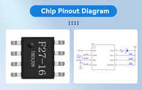 SZY F27-16 Puce musicale pour sonnette à 3 canaux avec 25 mélodies, sortie PWM et DAC, boîtier SOP8, 2.0-5.5V