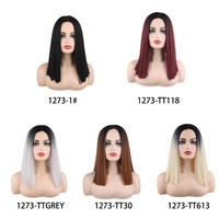 KASTE Perruques Courtes Droites Synthétiques Tendance Coupe Pixie pour Femmes Résistantes à la Chaleur Fabriquées à la Machine Densité 150% Sans Frisottis
